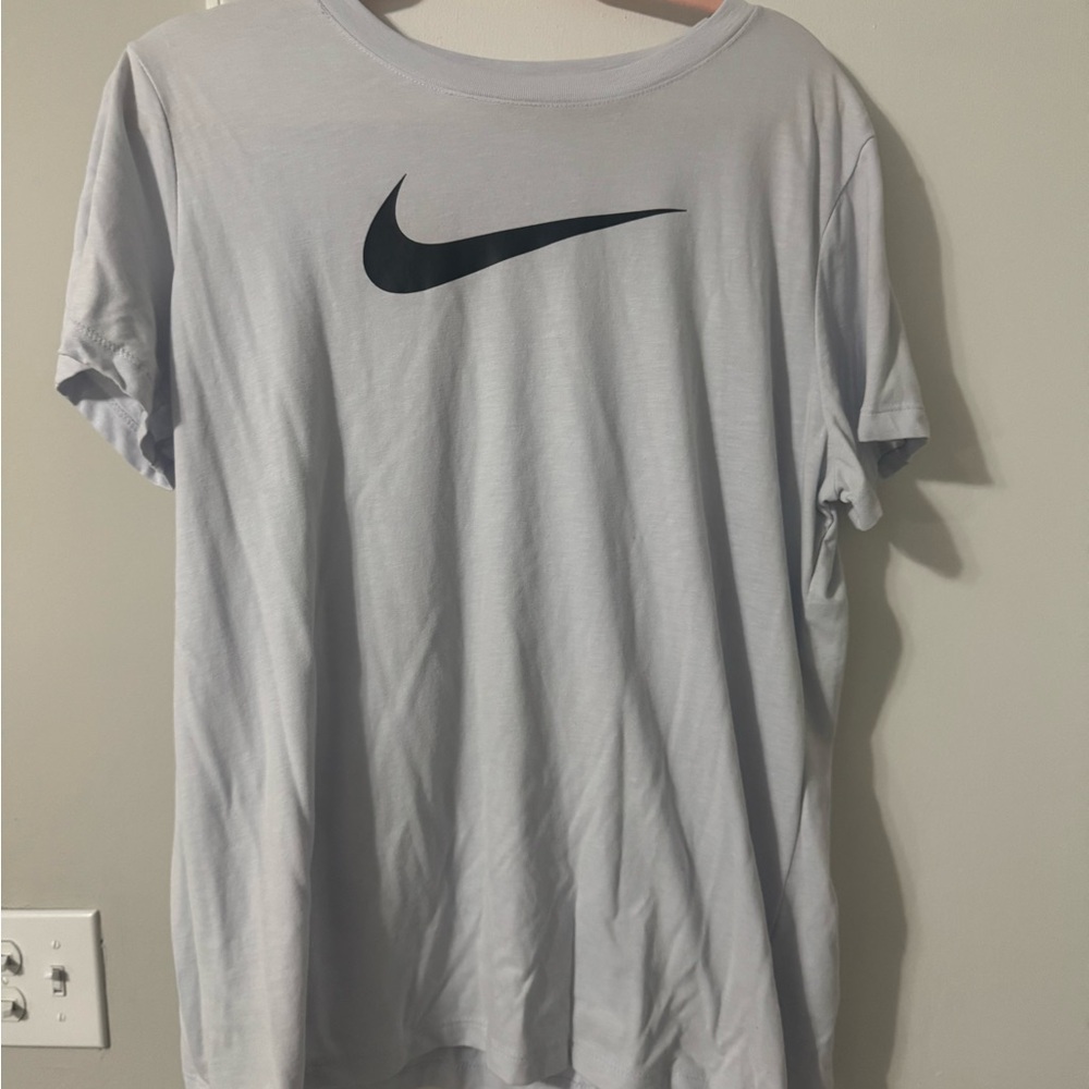 Nike Women’s Light Blue Tee with Black Logo
